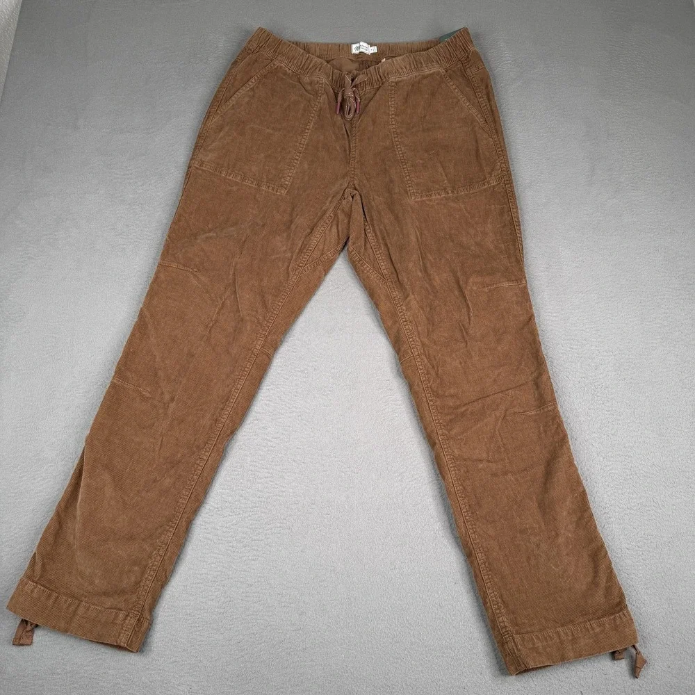 Alpine Design Pants Womens Medium Brown AD Hiking Corduroy Drawstring Outdoor
